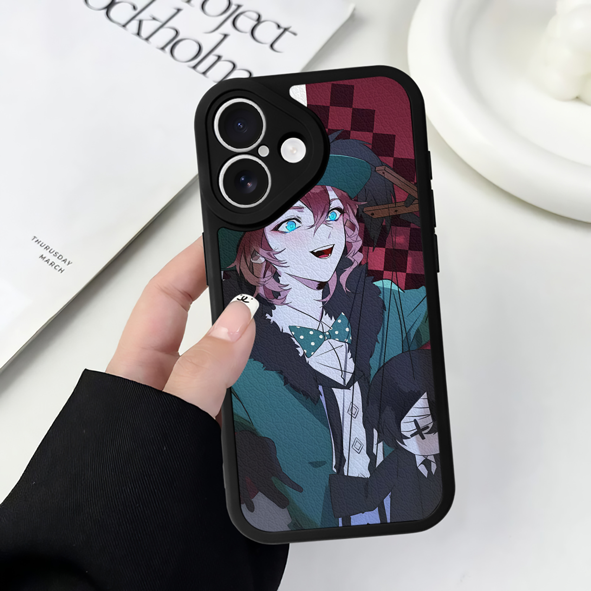（画像用） 文豪ストレイドッグス Bungo Stray Dogs 【iPhone 16シリーズ対応】シリコンスマホケース（レザー調） 材質：シリコン